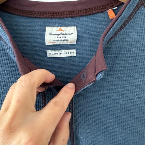 Tommy Bahama Navy and Maroon Knit Shirt - Picture 2 of 5